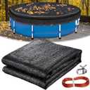 Pool Leaf Net Cover 28 ft Round, Fine Mesh Leaf Net for Above Ground Pool, Winter Pool Cover 28 ft Round Above Ground, with Winch & Cable, Cover Size: 31-Feet Dia (Includes 3-feet Overlap)