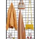 VGMiu Grid Wall Panel 1PCS Display Stand 2.6' x 5.8' FT Black Grid Wall Panels Movable Retail Display Racks Floorstanding Gridwall Heavy Duty with Wheel for Art Craft Photo Displays Fair Trade Show