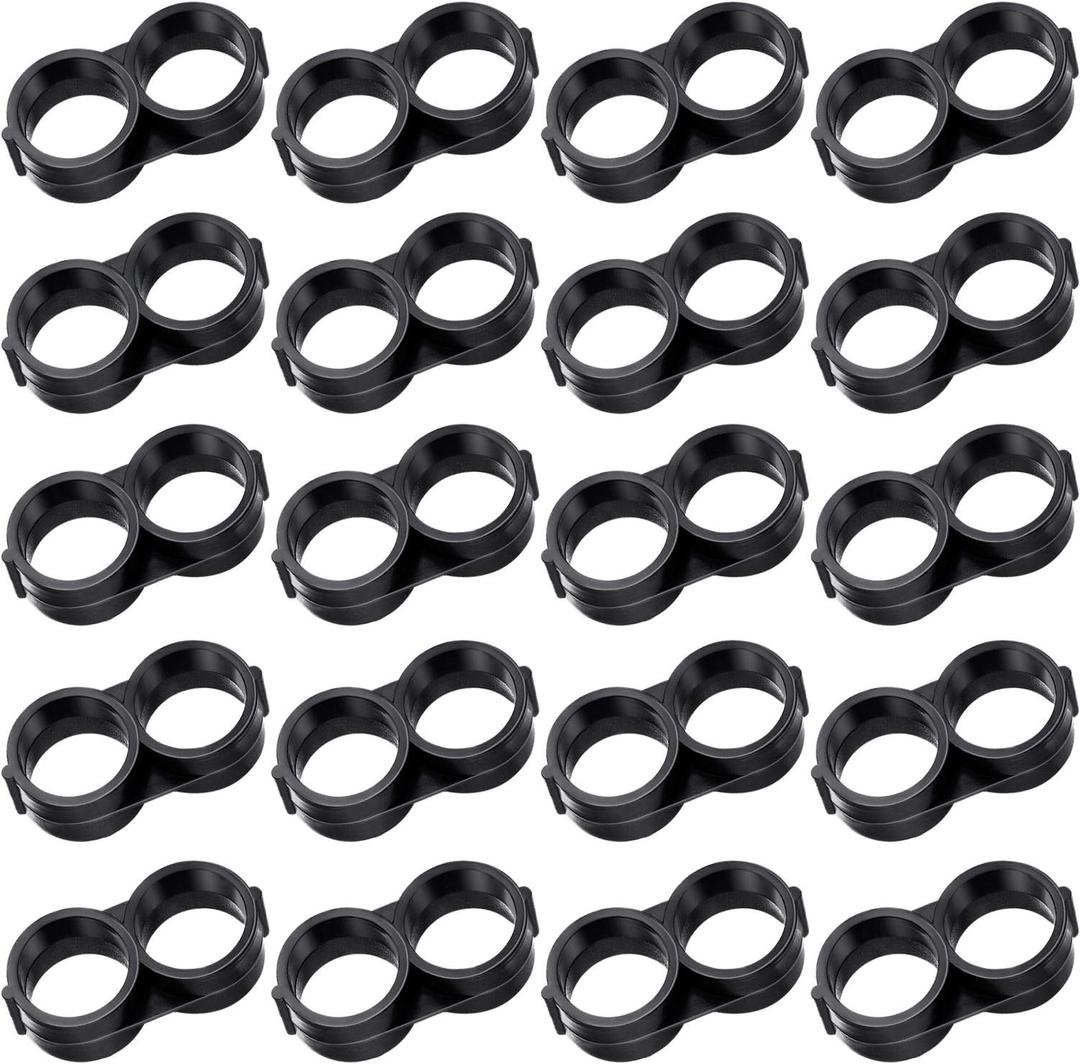 Boao 20 Pack Drip Irrigation Fittings for 1/2 Tubing, 16mm Drip Tubing End Closure Plugs Fitting Kit Trickle Plug Fittings End Cap Connectors for Sprinkler Systems