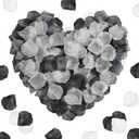 1200 Pcs Black Cream White Rose Petals - Silk Rose Petals for Romantic Night, Wedding Party Decoration