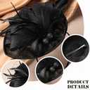 Zinniday Fascinator Tea Party Hat - 2026 Derby Pillbox Kentucky Hat for Women (7.87x5.9inch) (Black)