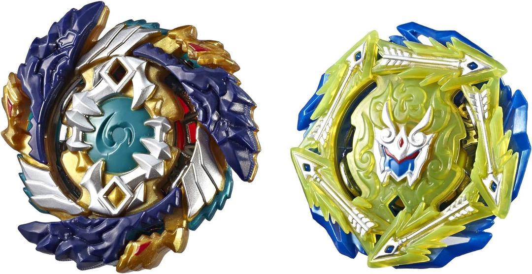 Beyblade Burst Turbo Slingshock Dual Pack Fafnir F4 and Rudr R4-1 Left-Spin, 1 Right-Spin Battling Tops, Age 8+