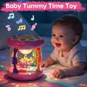 Baby Girl Toys Tummy Time Musical Light Up Ocean Rotating Projector Gifts, Small