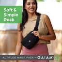 Gaiam Altitude Waist Pack - Storage Belt Bag for Women And Men - Adjustable Belt With Lightweight Pouch For Storing Essentials (One Size, Morning Dew)