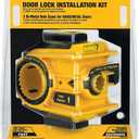 DEWALT Door Lock Installation Kit, C Clamp Design Hole Saw Kit For Metal or Wood Doors, 2 Adjustable Bushings, Easy Installation, Height Alignment (D180004)