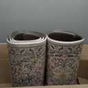 Collive Kitchen Mats for Floor, Cushioned Anti Fatigue Mat Non Skid Waterproof Kitchen Rugs Set of 2, Beige Vintage Comfort Standing Desk Rug for Office, Sink, Laundry, 17"x30"+17"x59"