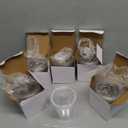 6 Pcs Clear Tumblers with Lid and Straw for Kids, 12 oz Insulated Acrylic Double Wall Cups Toddlers Reusable Plastic Cup Kids Bulk (Clear Lid)