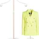 Reusable Shirt Display Stand-Mannequin Torso Tshirt Display Stand for Retail/Vendors,18-33" Adjustable Dress Form Mannequin Stand Clothes Rack,Portable Stable Holder Jacket Coat Hanger,All Metal/White