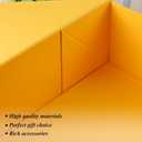 VGOODALL Yellow Magnetic Gift Box, 14x8.7x4.3inches with Lid and Ribbon, Perfect for Bridesmaid Proposals and Party Favors