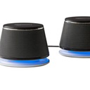 Amazon Basics Stereo 2.0 Speakers for PC or Laptop with Volume Control, 3.5mm Aux Input, USB-Powered, 1 Pair, Black