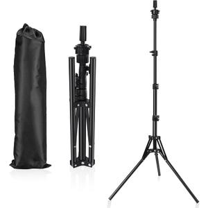 Mannequin Head Stand, Adjustable Wig Stand, Reinforced Metal Mannequin Head Stand for Cosmetology Hairdressing Training