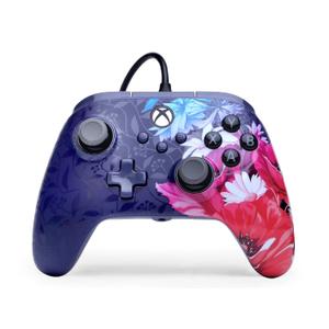 PowerA Advantage Plus Wired Controller for Xbox Series X|S - Night Blossom, officially licensed, adjustable height thumbsticks, hall effect, mappable buttons, works with Xbox One and Windows 10/11 PC