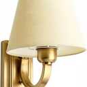 Wall Sconce Vintage Style Wall Light Fixture, Classic Wall Lamp for Indoor, Bedroom, Gold Iron Wall Lamp with Beige Fabric Shade