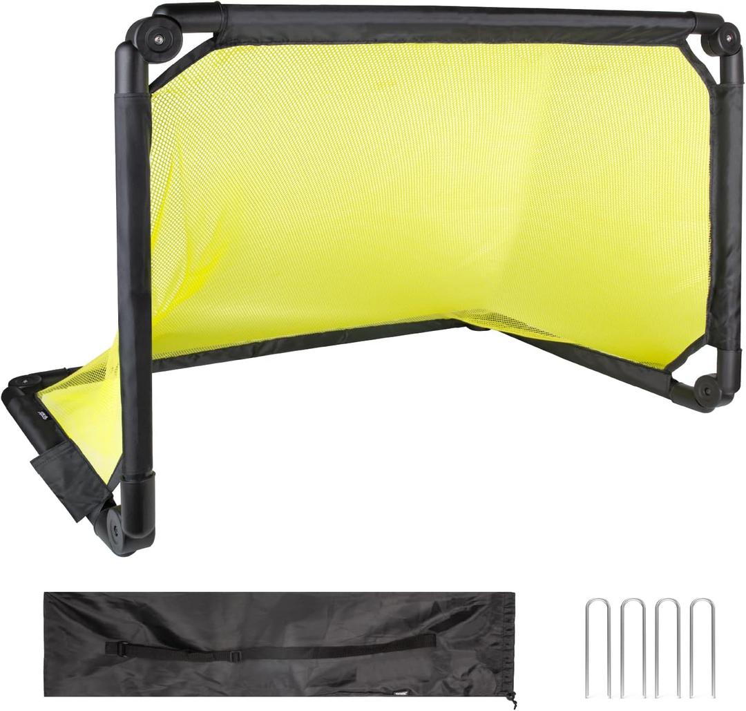 Soccer Goal Set up in 1 Sec - Auto Pop Up, Portable & Lightweight, 36 24 Collapsible Folding Soccer Nets for Kids and Youth Outdoor Soccer Ball Training Equipment Goals