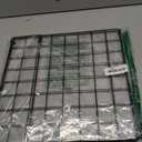 Photo Display Rack, Note Display Rack, Double sided Photo Metal Rack, Desk Photo Manager, With 20 Wooden Clips, Black