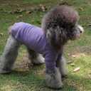 Lovelonglong Ribbed Dog T-Shirt Cotton Knitted Dog Sweaters for All Season Pet T-Shirts for Large Medium Small Dogs Purple 2XL