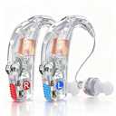 Hearing Aids for Seniors,Advanced Noise Reduction Function Hearing Aid Equipped With and AI Chips,Comfortable Portable Suitable Hearing Aid People With Hearing Loss,Fast Charging+Ultra Long Standby (Transparent)