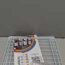 LIYIVNAA Kitchen Cabinet Storage Shelf Stackable Wire Spice Rack Organizer Heavy Duty Space Saver for Bathroom Bedroom Closet Laundry Room Office Countertop  White, Pack 1