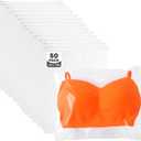 Swimsuit Organizer Bags - 50 Pack 8x10 Inch Clear Zipper Storage Bags, Waterproof Reusable Travel Packing Bags for Clothes, Underwear, Socks, Toiletries