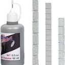 Pinewood Weights Car Kit-3 Sizes 24 pcs Iron Adhesive Weights, 1/4 OZ, 1/2 OZ, 1 OZ Adhesive Stick-on Weights and 40ML Graphite Lubricant Powder for Derby Car