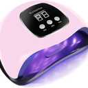 BIGBEAR UV Light for Nails, 48W UV LED Nail Lamp for Gel Polish, Fast Nail Dryer with Automatic Sensor, 3 Timer Setting, Small and Portable, LED Nail Light for Fingernail and Toenail Nail (Single (Pink))