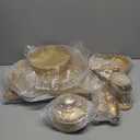 Set of 9 Cake Stands Metal Cupcake Stand Set Multiple Styles Candy Fruit Display Tower Dessert Plate Cake Serving Tray for Birthday Party Wedding Anniversary Baby Shower Engagement (Gold)
