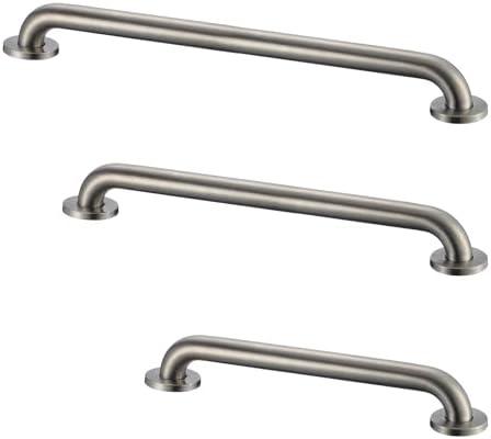 Stardrix Grab Bar Bundle for ADA Compliance, Brushed Stainless Steel Grab Bar Set for Commercial and Residential Restrooms, 1.5" Diameter - 18", 36", 42" - Pack of 3
