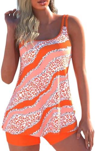 ROSEWE 2025 Tankini Swimsuits for Women, Bathing Suits with Shorts, Modest Swim Dress, XXL