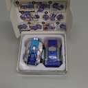 Collision Transforming Dinosaur Car Toy, 2-in-1 Magnetic Dinosaur Transformer Car, Boys and Kids Toys, Christmas Birthday Gift(Blue)