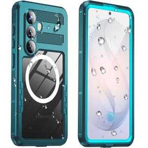 for Samsung Galaxy S26 Waterproof Case, [Fit for Magsafe] [IP68 Water Proof] [Built-in Screen Protector], Magnetic Heavy Duty Military Grade Rugged Phone Case for S 26 6.3", Teal