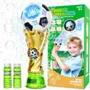 Bubble Machine for Kids - Soccer Trophy Bubble Wand with 2 Solution Refill, Automatic Bubble Blower, Bubbles Maker Blaster Toddler Outdoor Toys, 2026 Merchandise Birthday Gifts for Boys Girls Age 3+