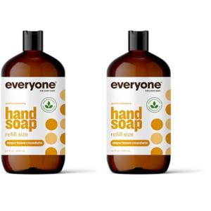 Everyone Meyer Lemon + Mandarin Refill Size Hand Soap, 32 FZ (Pack of 2)