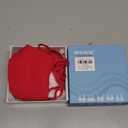 MIENOE Teen Girls' Swimsuits Two-Piece V-Neck Bikini Swimsuit Solid Color Adjustable Shoulder Straps Swimsuit Kids Red Bikini (Size 10-11Years)