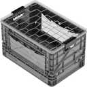 Collapsible Storage Bin with Lid & Dividers, Gray