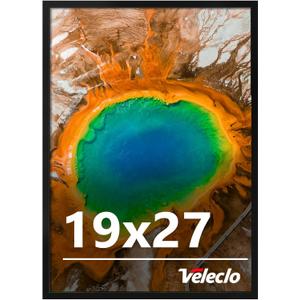 19x27 Picture Frame for Wall Display, 19x27 Black Picture Frame with Shatter Resistant Plexiglass, Stable and Sturdy 19 x 27 Poster Frame for Wall Display, Handpicked Gift Collection, 1 Pack