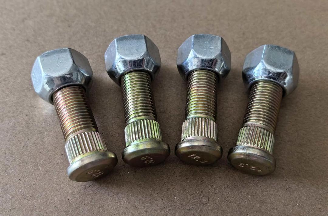 4pcs 1/2"-20 Wheel Stud 116-1696 with Lug Nuts Replacement for Toro Exmark Aerators Staris Lazer Z E S X Staris Lawn Mower