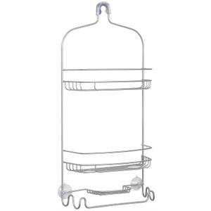 Zenna Home 2 Tier Over The Shower Caddy Silver