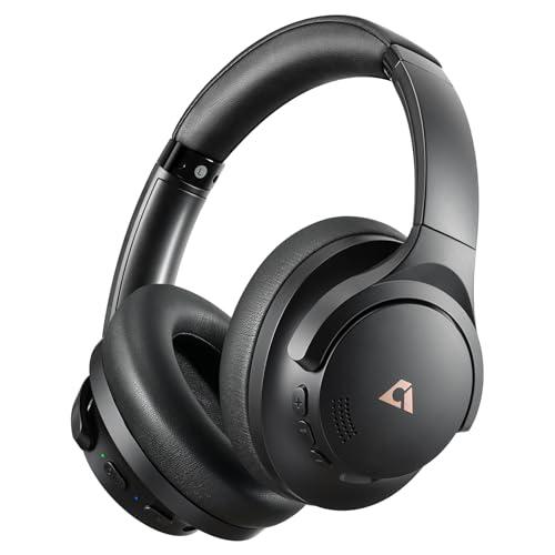 1Mii Y8 Active Noise Cancelling Headphones, Wireless Headphones Over Ear Bluetooth 5.3, LDAC Hi-Res Audio,75H Playtime with Transparent Mode for Work/Travel/Home/Office-Black