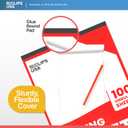 E-CLIPS USA Notepads, Unruled Writing Tablet, Note Pads 6 x 9, Small Notepads, Memo Pad, White, Chipboard Back, Writing Pad, Office Supplies, 100 Sheets Per Pad (12 Pack)