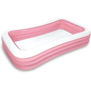 INTEX 58487EP Swim Center Inflatable Family Pool: 277 Gallon Capacity 120" x 72" x 22" Pink