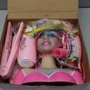 44Pcs Hair Styling Doll Head Toys for Girls, Kids Makeup Hair Salon Pretend Play Styling Kit with Hairdryer, Straightener, Beauty Hair Toy Christmas Birthday Gift for Toddler Girls 3 4 5 6+