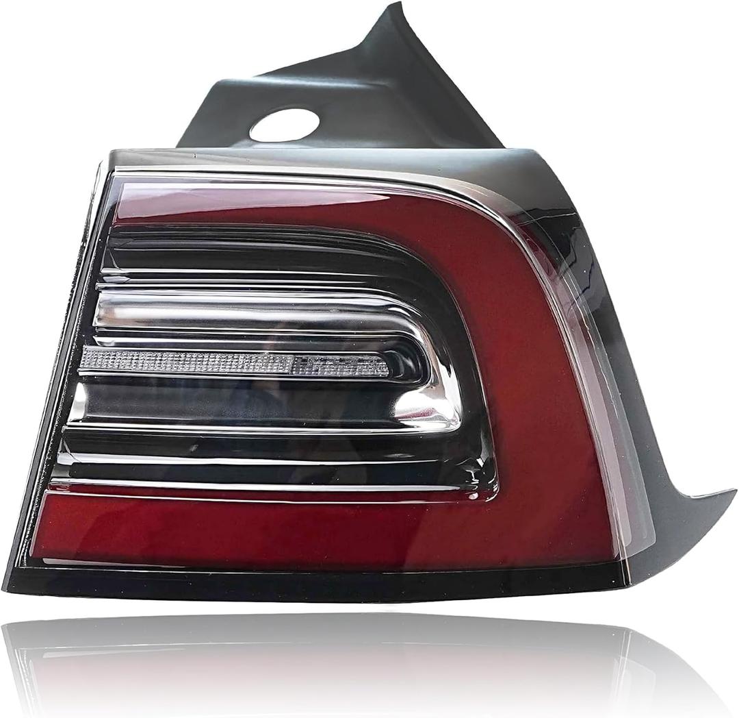 Right Passenger Side Rear Tail Outside Light Brake Outer LED Lamp Assembly | Fits For Tesla Model 3 2017 2018 2019 2020 Replace# 1077398-00-G, 1077398, 1077398-00-H, 1077398-00-F