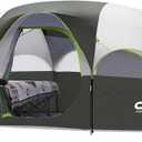 CAMPROS CP 8 Person Camping Tent, Room Divider, Rainfly, Weather Resistant, 168"L x 108"W x 72"H