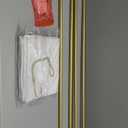 Partition Curtain Rod, U-Shape Room Divider, Metal Support Wall Mounted Privacy Partition Rod, Curtains DIY (Gold, 6.56ft) White curtains