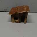 Small Animal Shelter House Pet Cage Corner Cabin Rodents Hideouts Entertainment Hedgehogs Habitat Decors Hamster Habitat Cabin (18.5 times 11 times)
