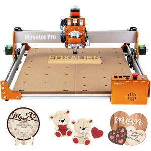 FoxAlien Masuter Pro CNC Router Machine, Upgraded 3-Axis Engraving All-Metal Milling Machine for Wood Acrylic MDF Nylon Carving Cutting FoxAlien Masuter Pro CNC Router Machine, Upgraded 3-Axis Engraving All-Metal Milling Machine for Wood Acrylic MDF Nylon Carving Cutting
