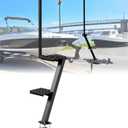 Boat Trailer Steps with Safety Grab Handle  3-Step Universal Steps for Bass, Pontoon & Hunting Boats, Heavy-Duty 400lb Capacity, Powder-Coated Solid Steel, Easy Installation on Trailer Tongue