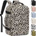 Tenot Large Travel Backpack for Women Personal Item for Airlines17 Inch Laptop Backpack College Business Work Weekender Hiking Travel Essentials Womens Travel Backpack Leopard Print