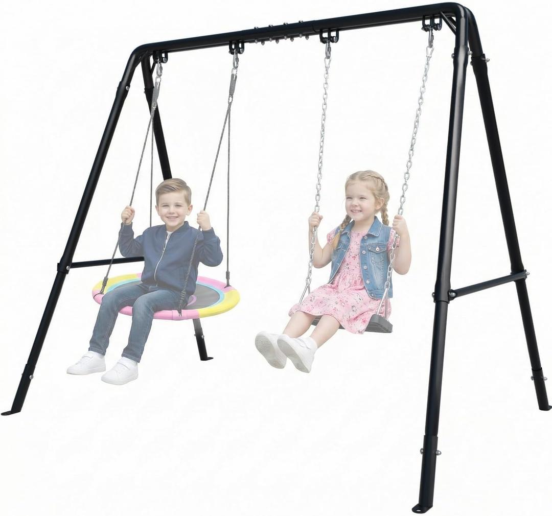 Porch Swing Stand, Adjustable Height Heavy Duty Metal Swing Stand