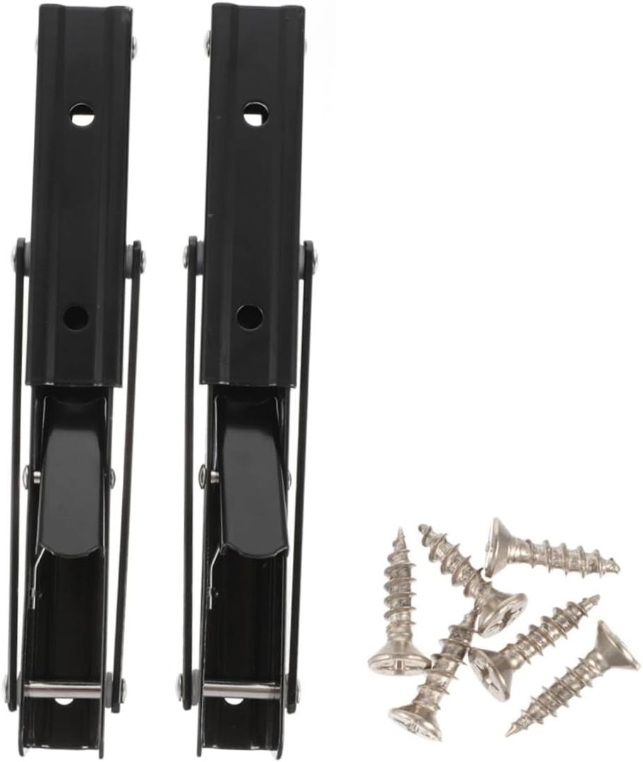 2pcs Stainless Folding Brackets Heavy Duty Support for Wall Mounted Shelves for Space Saving Tables and Microwave Oven Storage